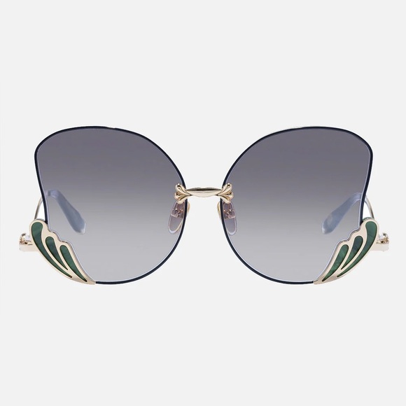 Camilla “Goddess Energy” black emerald marble square oversized boho sunglasses main image 8